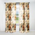 thumbnail image 1 of Designart "Elegance In Rustic Brocade VI" Floral Room Darkening Curtain Panel, 1 of 6