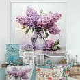 thumbnail image 1 of Designart "Elegance In The Lilac Bouquet Vase I" Lilacs Floater Framed Canvas Wall Art, 1 of 5