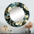 thumbnail image 1 of Designart "Elegance In Victorian Style" Floral Rund Mirror For Wall Decor - Large White Round Print Mirror - Round Cottage Mirror - Wall Mounted Round Large Mirror - 29" x 29", 1 of 6