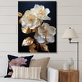 thumbnail image 1 of Designart "Elegance In White And Gold Hydrangea III" Hydrangea Canvas Wall Art, 1 of 7