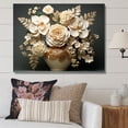 thumbnail image 1 of Designart "Elegance In White And Gold Hydrangea VI" Hydrangea Canvas Art Print, 1 of 7