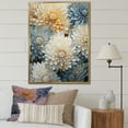 thumbnail image 1 of Designart "Elegance Of Blue And White Mums" Mums Floater Framed Canvas Prints, 1 of 5