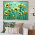 thumbnail image 1 of Designart "Elegance Of Emerald Poppies" Poppies Floater Framed Canvas Art Print, 1 of 5