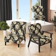 thumbnail image 1 of Designart "Elegance Of Grey And White Victorian Florals II" Beige Floral Upholstered Accent Chair - Cottage Arm Chair For Bedroom, 1 of 5