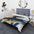 thumbnail image 1 of Designart "Elegance in Spiral Abstraction V" Modern Bedding Covert Set - Abstract Spirals Blue Abstract Bed Set With 1 Sham, 1 of 6