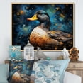 thumbnail image 1 of Designart "Elegance of Baroque Blue Duck I" Animals Framed Wall Art - Modern Farmhouse Blue Duck Bedroom Framed Canvas Wall Art, 1 of 6