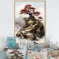 thumbnail image 1 of Designart "Elegance of Bonsai Landscape" Landscapes Framed Wall Art - Traditional Green Tree Bonsai Entryway Framed Wall Art Print, 1 of 6