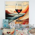 thumbnail image 1 of Designart "Elegance of Pink Wine Glass in Crisp I" Food & Beverage Framed Wall Art - Red Wine Entryway Framed Wall Art, 1 of 6