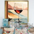 thumbnail image 1 of Designart "Elegance of Pink Wine Glass in Crisp IV" Food & Beverage Framed Wall Art Decor - Traditional Red Wine Bedroom Framed Canvas Wall Art, 1 of 6