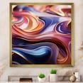 thumbnail image 1 of Designart "Elegance of Purple and Blue Fractals III" Abstract Framed Wall Art Decor - Modern Purple Abstract Fractal Entryway Framed Wall Art, 1 of 6