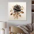 thumbnail image 1 of Designart "Elegance of Vintage Rose in Rosegold III" Floral Framed Wall Art - Grey Rose Entryway Framed Wall Art, 1 of 6