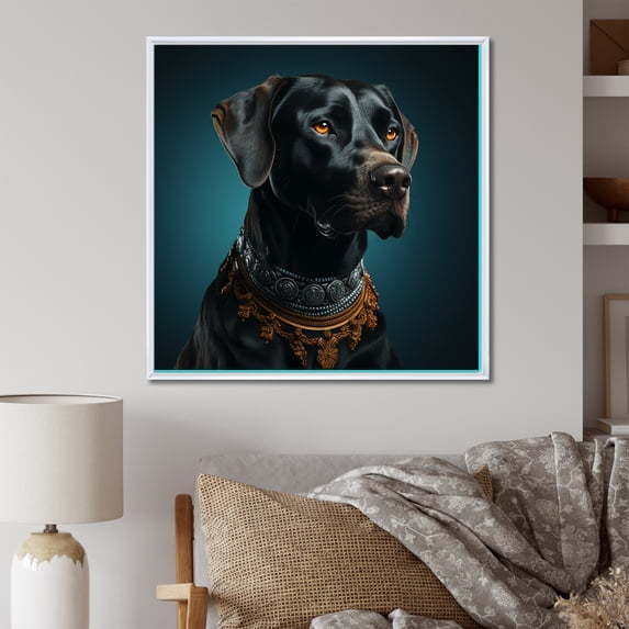 Designart "Elegant Afghan Hound" Animals Dog Floater Framed Canvas Art Print