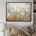 thumbnail image 1 of Designart "Elegant Beige Wildflower Splendor V" Wildflowers Floater Framed Wall Decor, 1 of 5