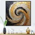 thumbnail image 1 of Designart "Elegant Black Pottery Spirals" Abstract Spirals Floater Framed Canvas Art Print, 1 of 5
