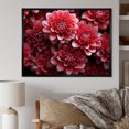 thumbnail image 1 of Designart "Elegant Blooms Of Crimson Mums I" Mums Floater Framed Canvas Wall Art, 1 of 1
