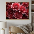 thumbnail image 1 of Designart "Elegant Blooms Of Crimson Mums I" Mums Floater Framed Canvas Wall Art, 1 of 5