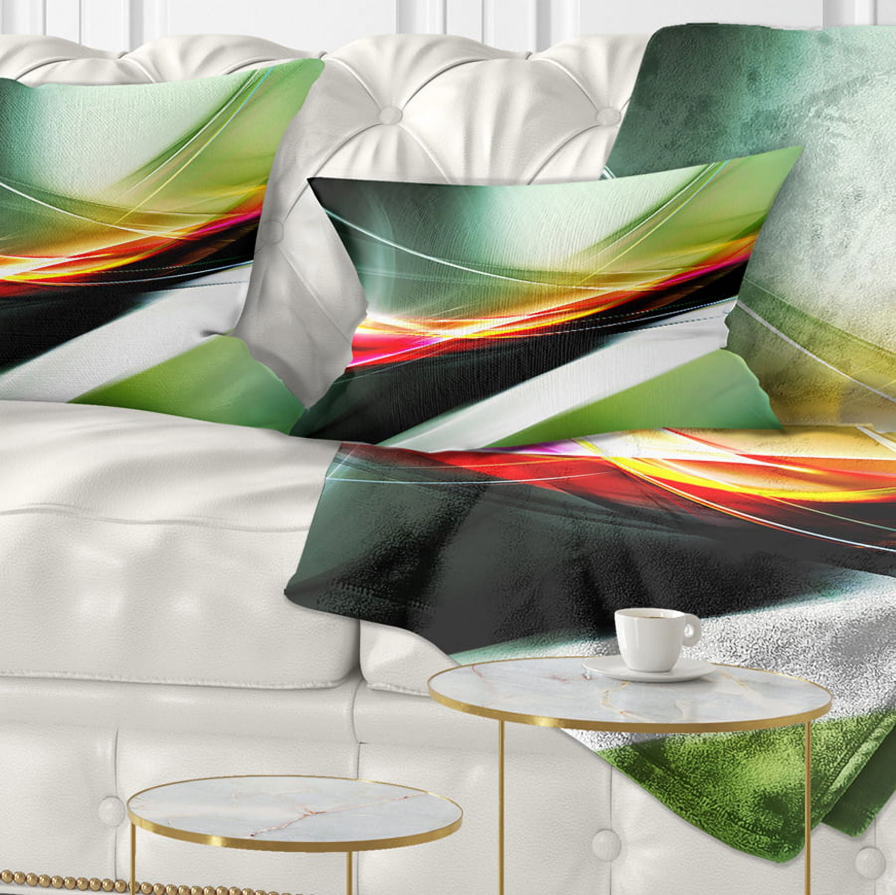 Designart Elegant Color Pattern - Abstract Throw Pillow - 12x20