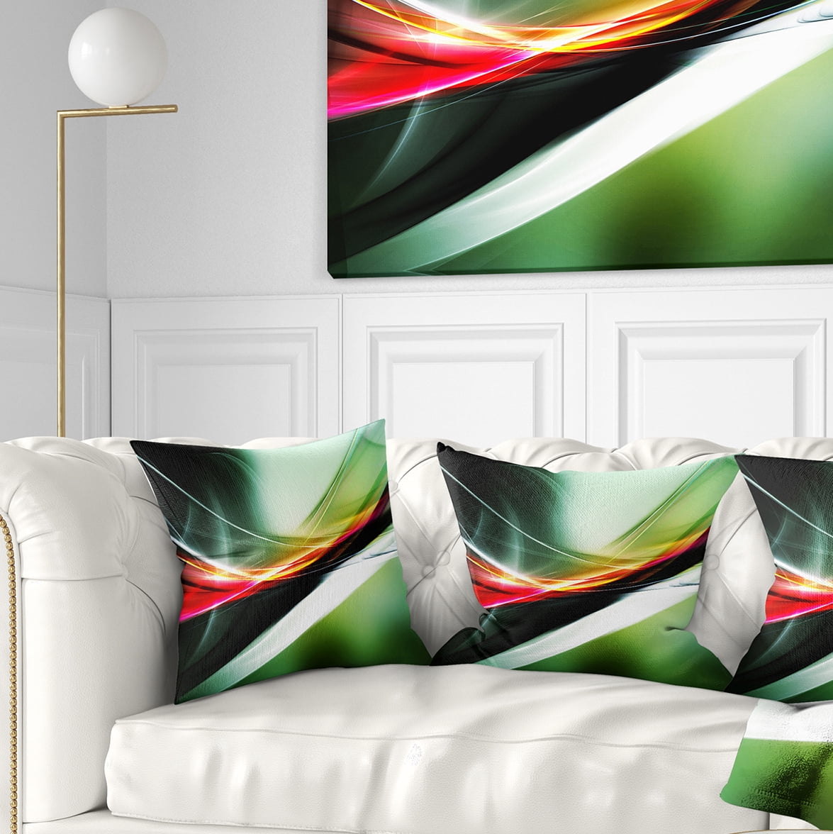 Designart Elegant Color Pattern - Abstract Throw Pillow - 16x16