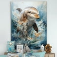 thumbnail image 1 of Designart "Elegant Dolphin Grace" Animals Dolphin Wall Decor, 1 of 7