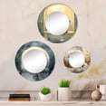 thumbnail image 1 of Designart "Elegant Elephant In The Bathroom" Bathroom Round Mirror Set Of 3 - Children's Art white Round Living Room Wall Mirror Set, 1 of 5
