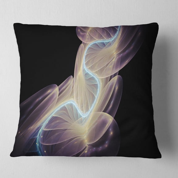 Designart Elegant Fantasy Fractal Design - Abstract Throw Pillow - 18x18