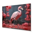thumbnail image 1 of Designart "Elegant Flair Pink Flamingo" Animals Metal Wall Art Prints, 1 of 5