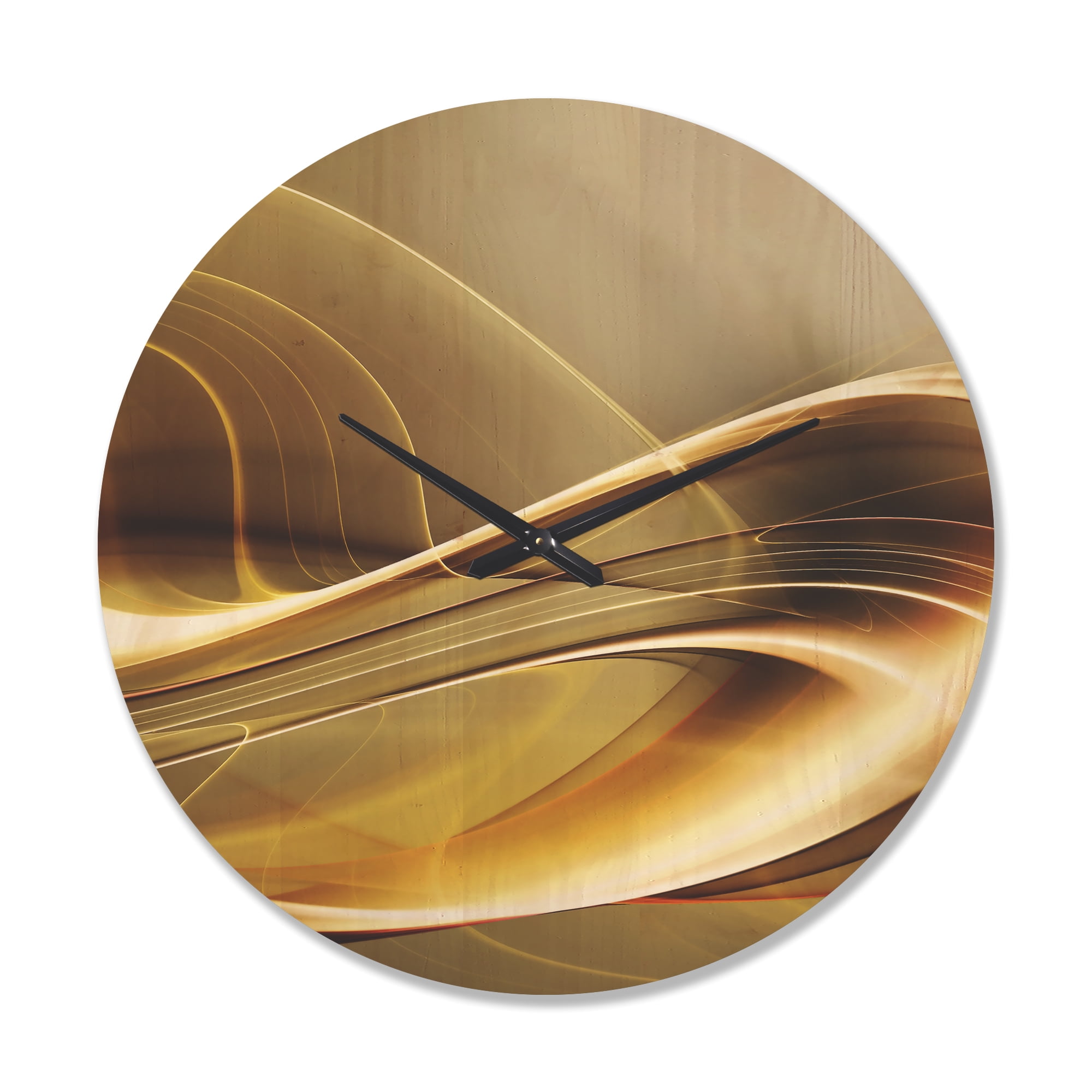 Designart 'Elegant Fractal Modern Sofa ' Modern Wood Wall Clock