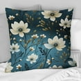 thumbnail image 1 of Designart "Elegant Ivory Seashell Florals" Floral Printed Throw Pillow, 1 of 5
