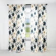 thumbnail image 1 of Designart "Elegant Ivory Seashell Florals IV" Botanical Traditional Curtain, Floral Single Panel, 1 of 6