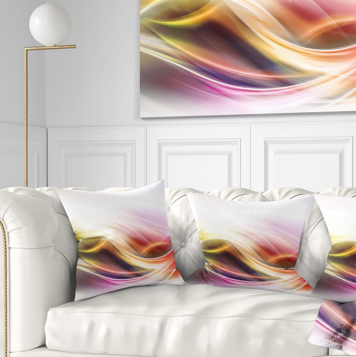 Designart Elegant Light Color Pattern - Abstract Throw Pillow - 18x18