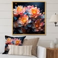 thumbnail image 1 of Designart "Elegant Lotus Blooms IV" Lotus Floater Framed Wall Art Living Room, 1 of 5