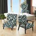 thumbnail image 1 of Designart "Elegant Mingle Of Teal And Ivory" White Floral Upholstered Accent Chair - Cottage Arm Chair For Living Room, 1 of 5