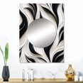 thumbnail image 1 of Designart "Elegant Minimalism In Black And White I" Striped Mirror Wall Decor - Modern White Abstract Large Mirror For Wall Art Decor - 32" x 24" Inch, 1 of 5