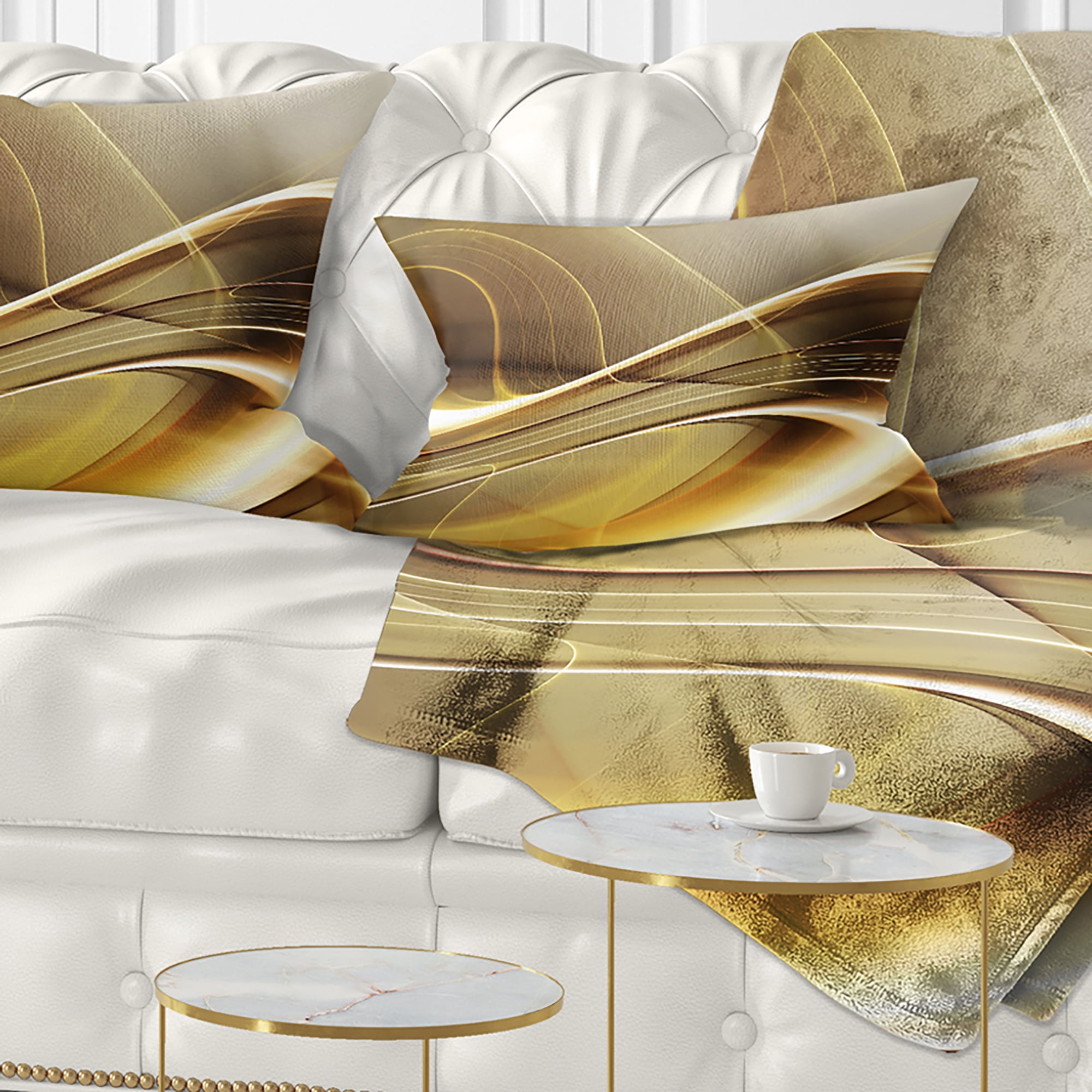 Designart Elegant Modern Sofa - Abstract Throw Pillow - 12x20
