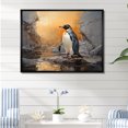 thumbnail image 1 of Designart "Elegant Penguin In The Snow" Penguin Floater Framed Wall Decor, 1 of 5
