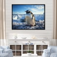 thumbnail image 1 of Designart "Elegant Penguin Waddle" Penguin Floater Framed Wall Decor, 1 of 5