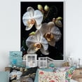 thumbnail image 1 of Designart "Elegant Petals Of White Orchids I" Orchids Floater Framed Wall Decor, 1 of 5