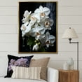 thumbnail image 1 of Designart "Elegant Petals Of White Orchids" Orchids Floater Framed Canvas Prints, 1 of 5