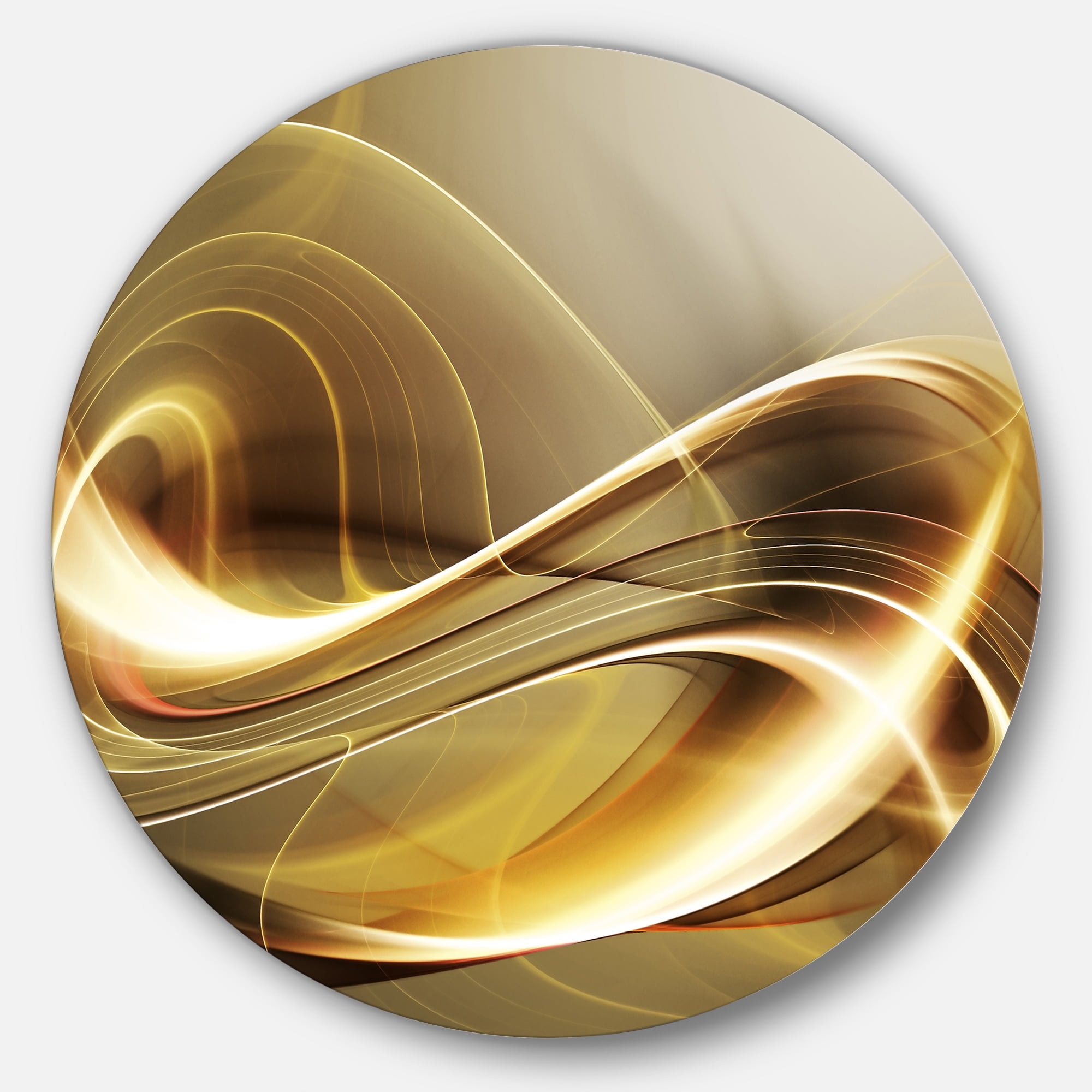 Designart Elegant Sofa' Disc Large Abstract Circle Metal Wall Art