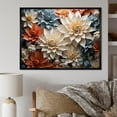 thumbnail image 1 of Designart "Elegant Softness Of Mum Flowers" Mums Floater Framed Canvas Wall Art, 1 of 5