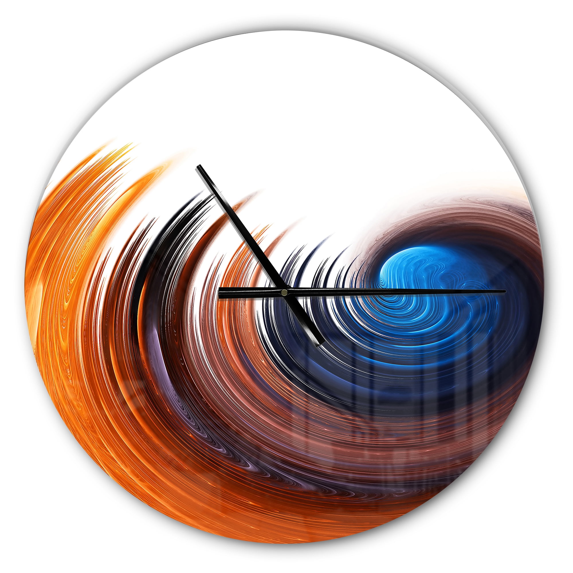 Designart 'Elegant Spiral Design ' Modern wall clock