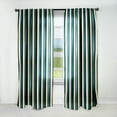 thumbnail image 1 of Designart "Elegant Striped Pattern In Teal And Gold I" Striped Room Darkening Curtain Single Panel, 1 of 6