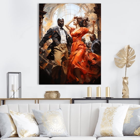Designart "Elegant Tango Dance I" Dance Canvas Wall Art