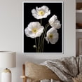 thumbnail image 1 of Designart "Elegant Whispers Among White Poppies I" Poppies Floater Framed Wall Decor, 1 of 5
