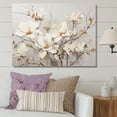 thumbnail image 1 of Designart "Elegant White Magnolia Serenity" Magnolias Wall Decor, 1 of 7