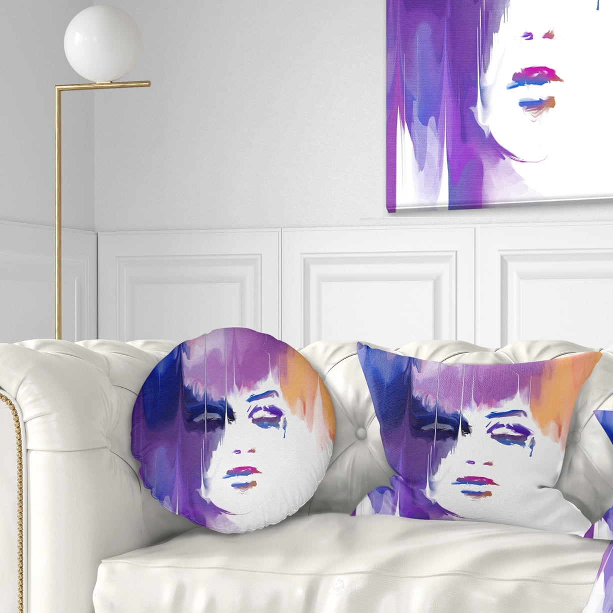 Designart Elegant Woman - Sensual Throw Pillow - 12x20
