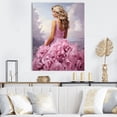 thumbnail image 1 of Designart "Elegant Woman in Pink Evening Gown" Fashion Canvas Wall Art - Glam Pink Fashion Illustration Living Room Canvas Art, 1 of 6