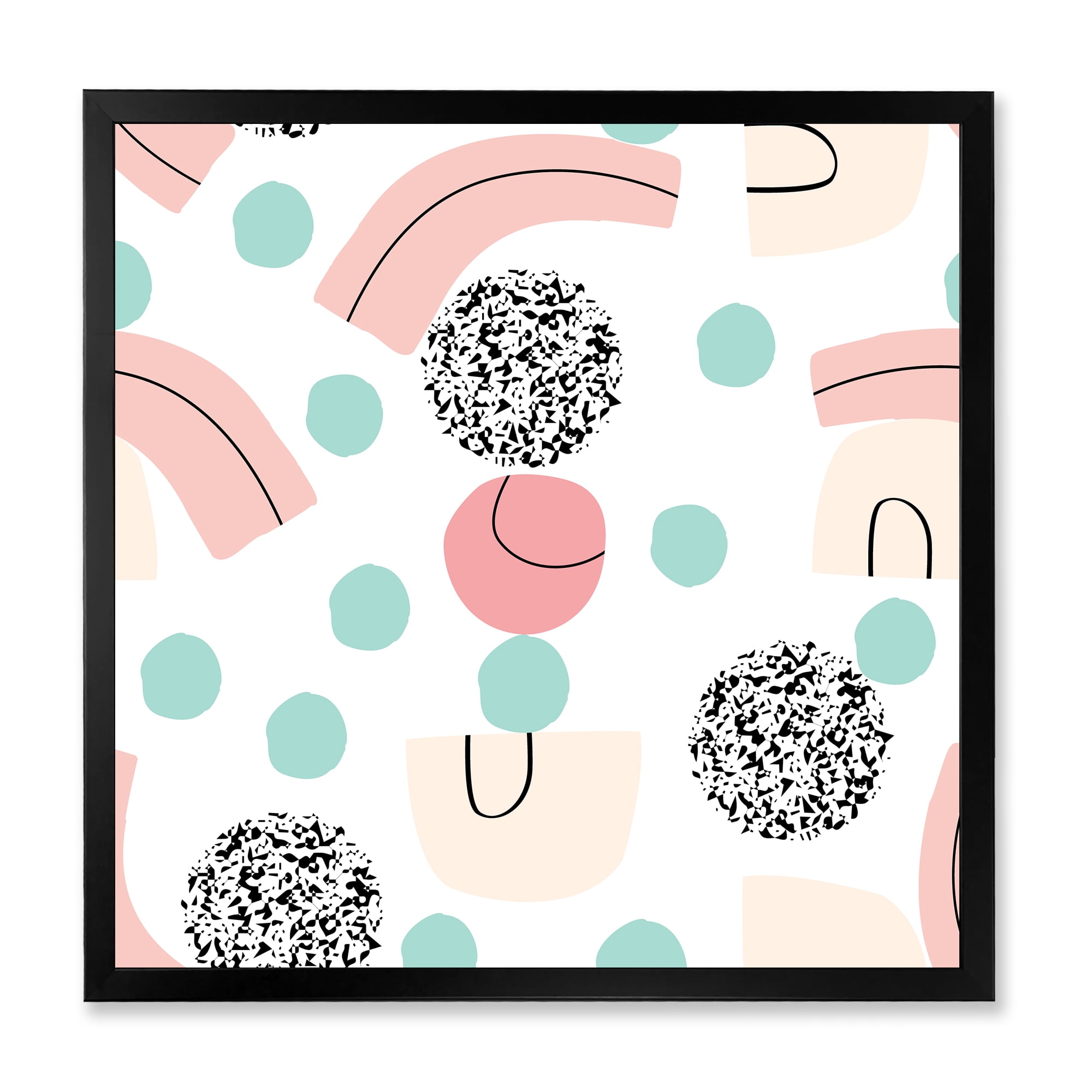 Designart 'Elements and Organic In Pastel Tones' Modern Framed Art Print
