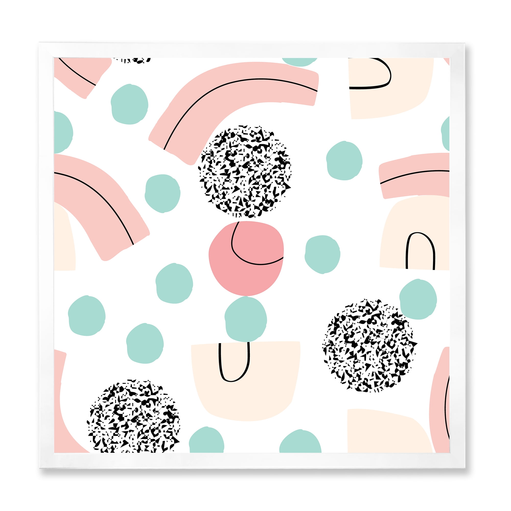 Designart 'Elements and Organic In Pastel Tones' Modern Framed Art Print