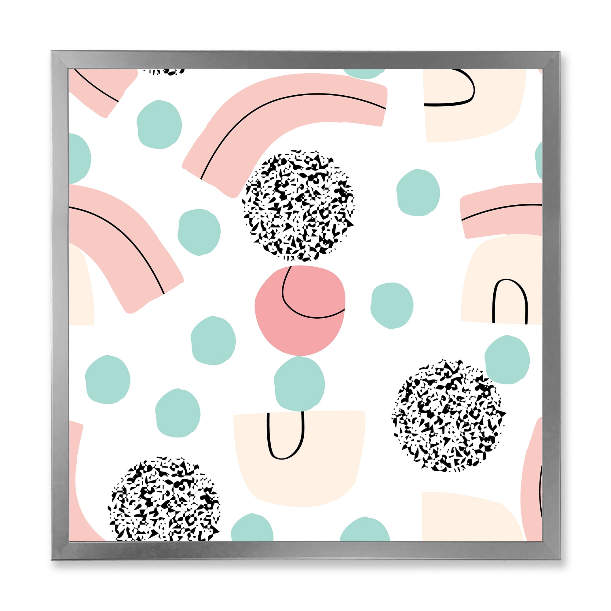 Designart 'Elements and Organic In Pastel Tones' Modern Framed Art Print